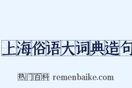 上海俗语大词典造句是什么意思的图片